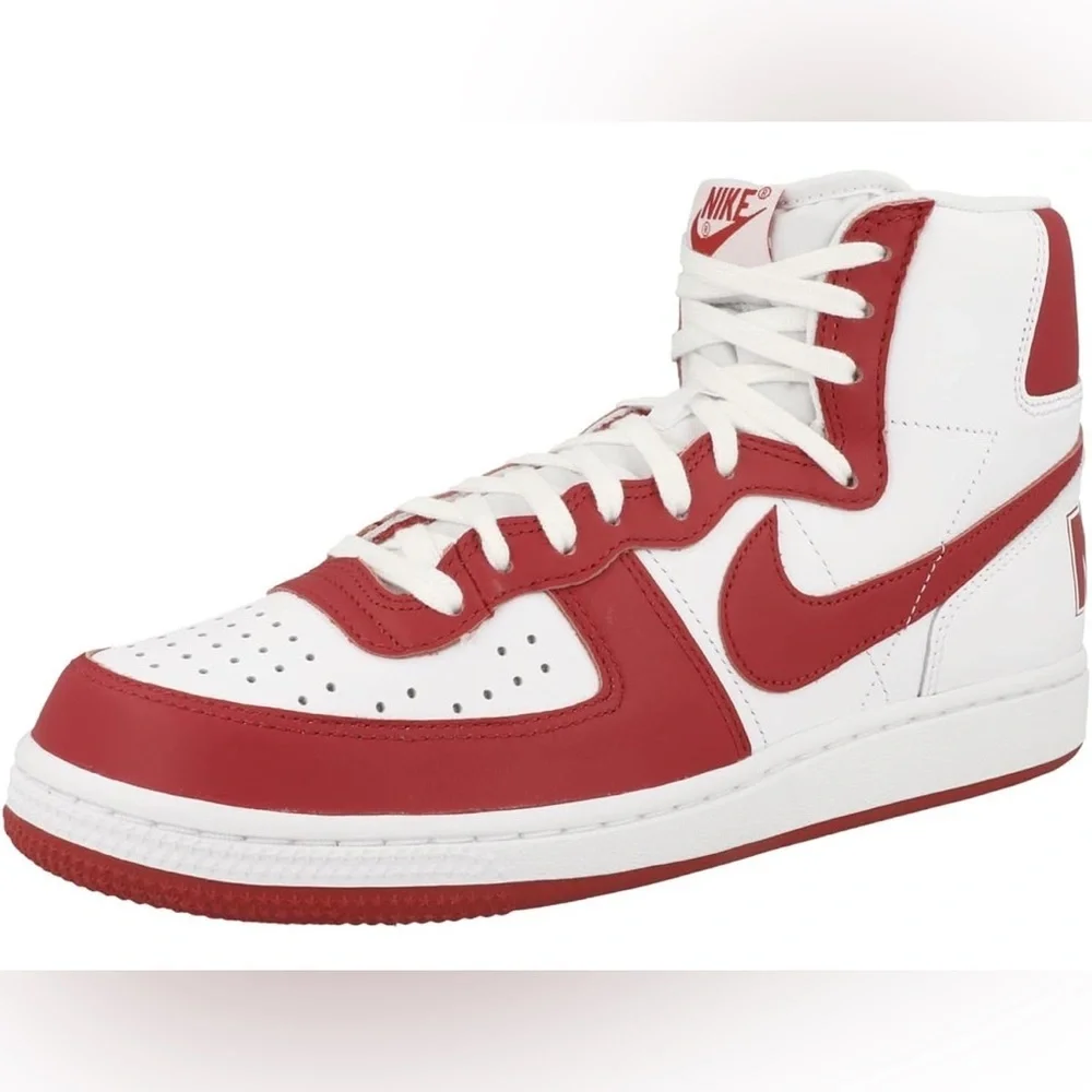 🔥Nike Terminator High Shoes White University Red [FJ4454-100] Mens Size 8.5🔥
